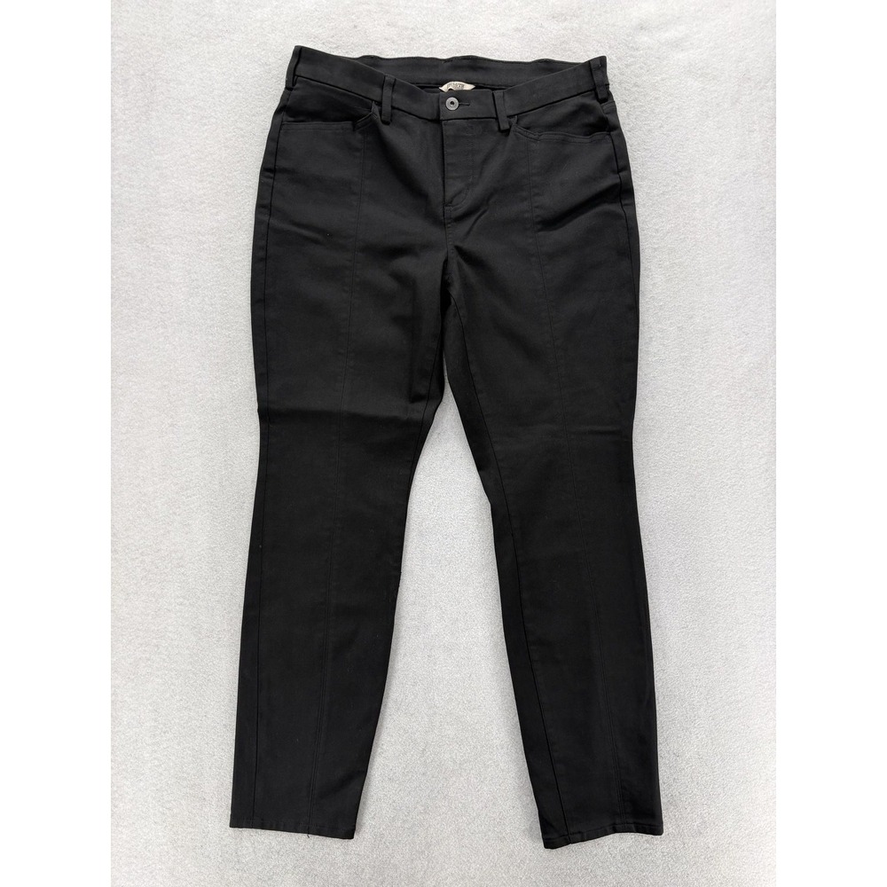Duluth DyeHard Denim Slim Leg Jeans Womens 12 Black Stretch Workwear Outdoor